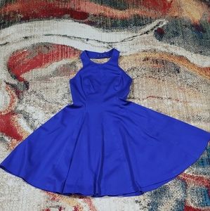 Jessica Simpson Halter/Flare Blue Dress US2